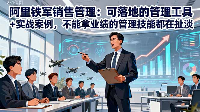 阿里铁军销售管理:可落地的管理工具+实战案例,不能拿业绩的管理都在扯淡-福源网