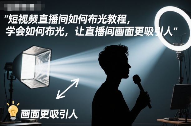短视频直播间如何布光教程,学会如何布光,让直播间画面更吸引人-福源网