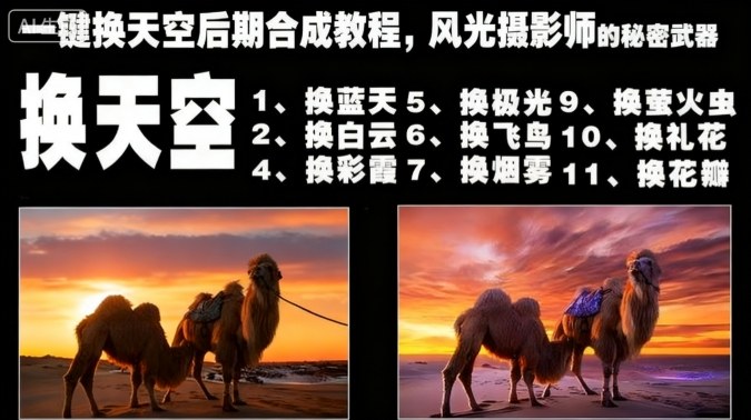一键换天空后期合成教程,风光摄影师的秘密武器-福源网