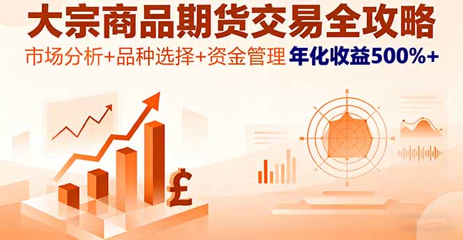 大宗商品期货交易全攻略,市场分析+品种选择+资金管理,年化收益500%+-福源网