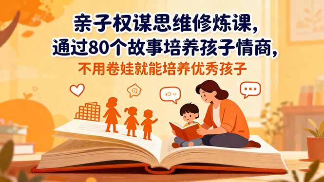 亲子权谋思维修炼课,通过80个故事培养孩子情商,不用卷娃就能培养优秀孩子-福源网