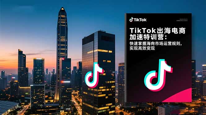TikTok出海电商加速特训营：快速掌握海外市场运营规则，实现高效变现-福源网
