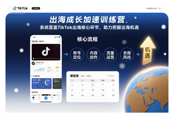出海成长加速训练营，系统覆盖TikTok出海核心环节，助力把握出海机遇(更新)-福源网