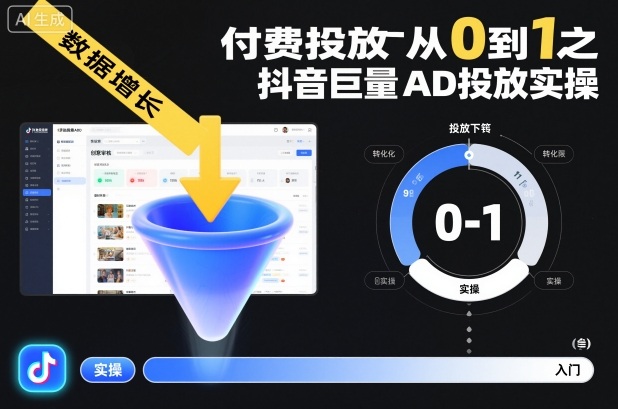 付费投放从0到1之抖音巨量AD投放实操-福源网